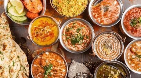 Buffet service area bathed in natural window light